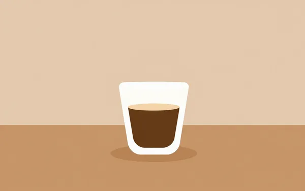 Flat illustration: flat brown sugar shaken espresso at home