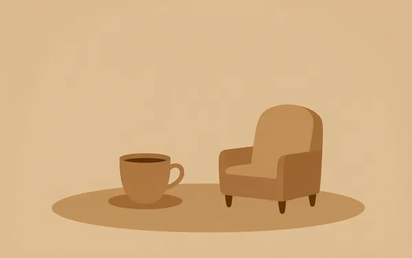 Flat illustration: your home coffee taste like the café's