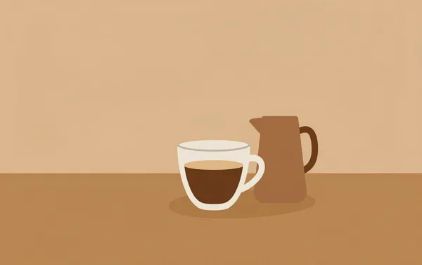 Flat illustration: with making a proper cortado at home