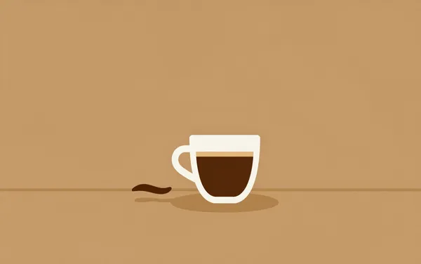 Flat illustration: decaf espresso that runs too fast