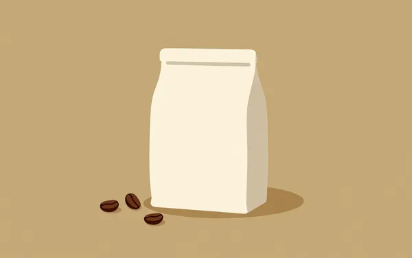 Flat illustration: you dial in a new bag of coffee beans