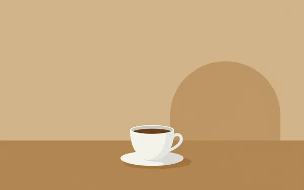 Flat illustration: with coffee cupping at home