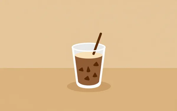 Flat illustration: you make iced coffee at home