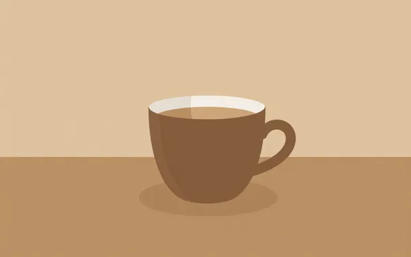 Flat illustration: protein coffee that's curdled or grainy