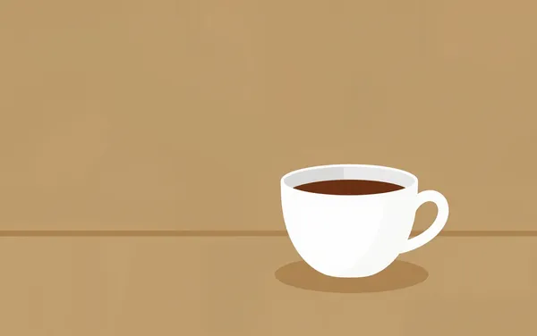 Flat illustration: with making a red-eye coffee at home