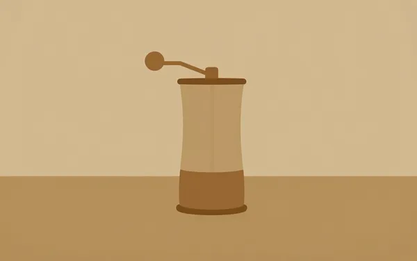 Flat illustration: single-dose hopper grinders without waste
