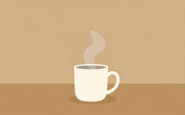 Flat illustration: with travel mug smell that won't wash out