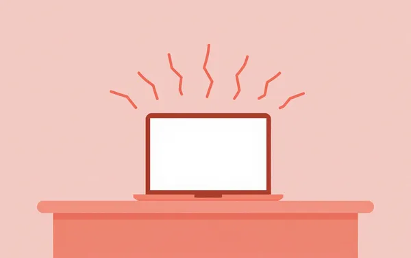 Flat illustration: with screen headaches