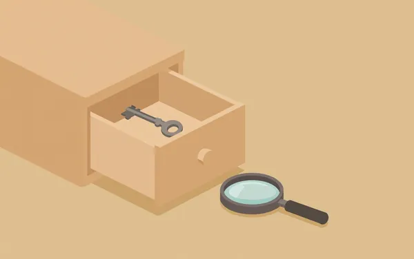 Flat illustration: ADHD brains find things they put away