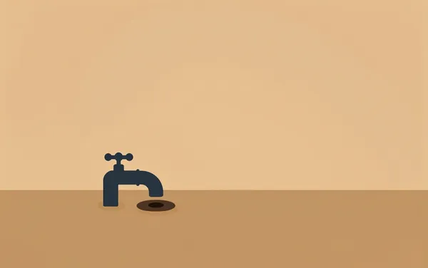 Flat illustration: a drain that smells like sewage sometimes