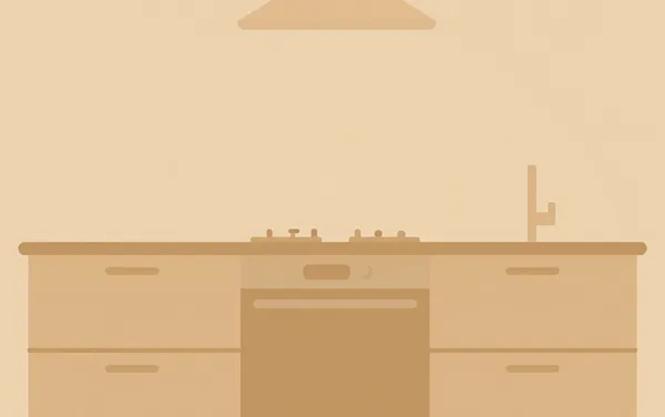 Flat illustration: you keep kitchen counters clear
