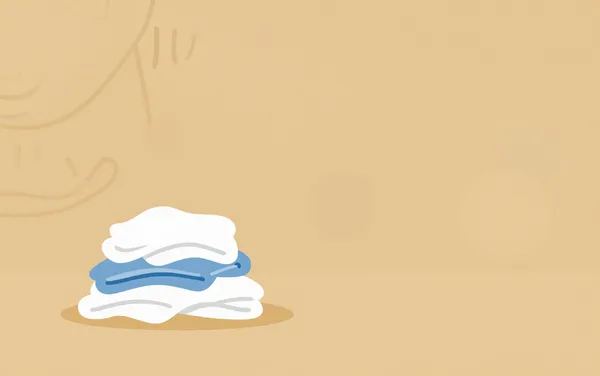 Flat illustration: keep the laundry pile away
