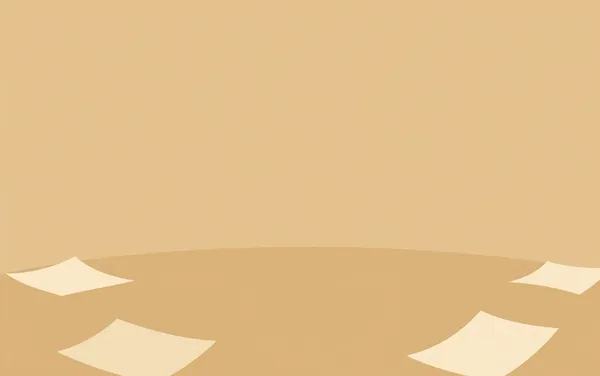 Flat illustration: with recurring paper clutter