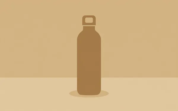 Flat illustration: with a musty reusable water bottle