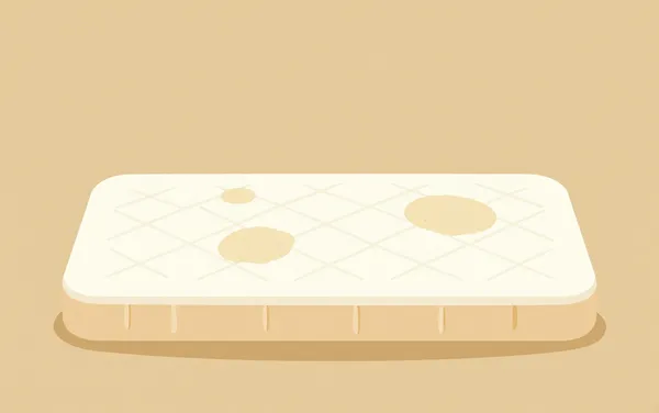 Flat illustration: with dried mattress stains you can't wash