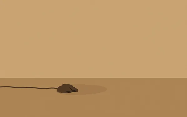 Flat illustration: with mystery cords you're scared to toss