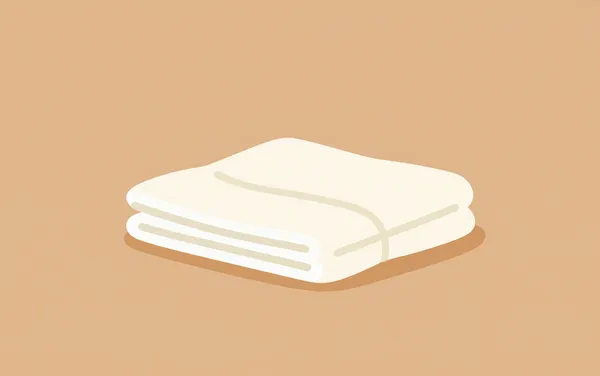 Flat illustration: with clean towels that go sour when wet