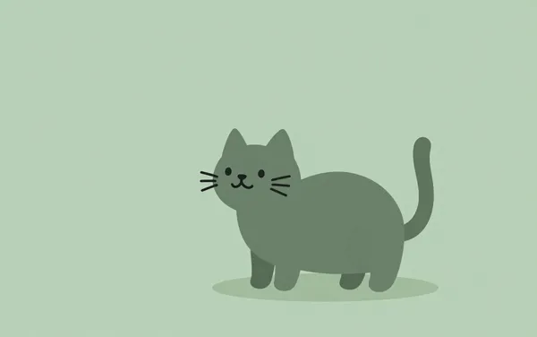 Flat illustration: a cat that meows constantly