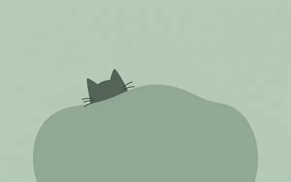 Flat illustration: when your cat wakes you at 5am