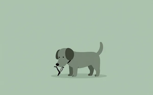 Flat illustration: a dog that hates having its nails clipped