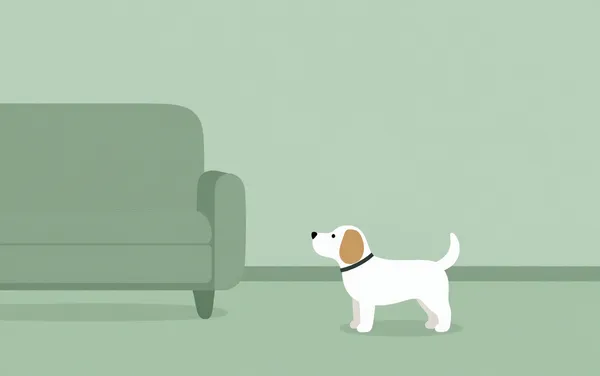 Flat illustration: a dog that won't come back when called