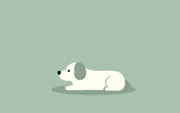 Flat illustration: keep a dog cool in a heatwave