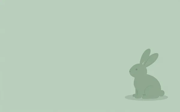 Flat illustration: keep a rabbit cool in summer