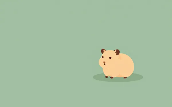Flat illustration: keep a hamster cool in summer