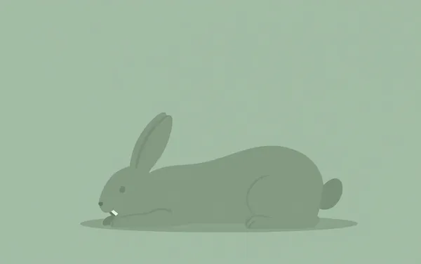 Flat illustration: a rabbit that bites or lunges