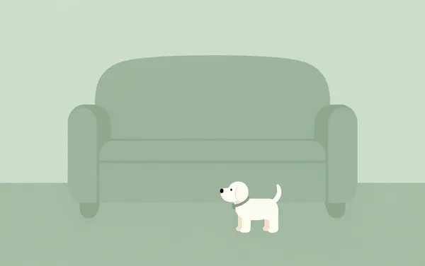 Flat illustration: you toilet-train a puppy in a flat
