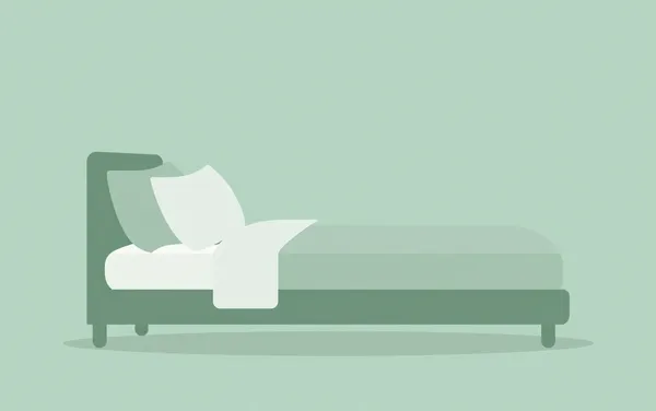 Flat illustration: with acid reflux at night