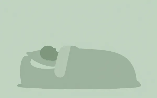 Flat illustration: you fall asleep faster