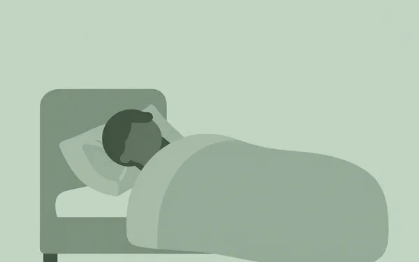 Flat illustration: with revenge bedtime procrastination